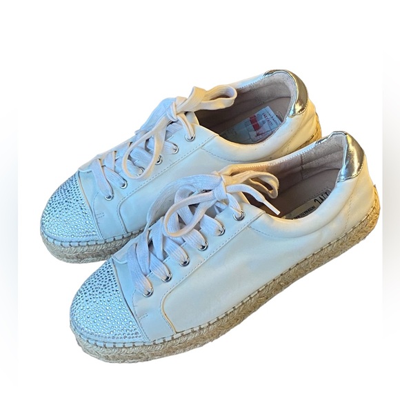 INC International Concepts Shoes - INC International Concepts White Sneaker with Rhinestones Size 8.5.